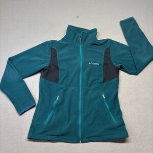 Columbia Women's Versatile Fit Basin Trail Full Zip Microfleece Size LG Green